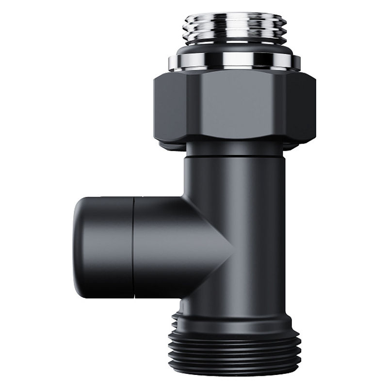 Узел нижнего подключения Royal Thermo Design RANDP11234BL прямой 1/2"х3/4" EK (черный)