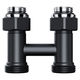 Узел нижнего подключения Royal Thermo Design прямой 1/2"х3/4" EK (черный) RANDP11234BL