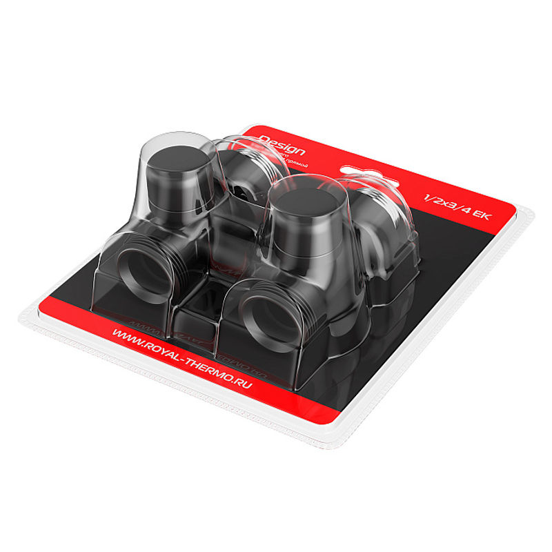 Узел нижнего подключения Royal Thermo Design RANDP11234BL прямой 1/2"х3/4" EK (черный)