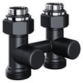 Узел нижнего подключения Royal Thermo Design прямой 1/2"х3/4" EK (черный) RANDP11234BL