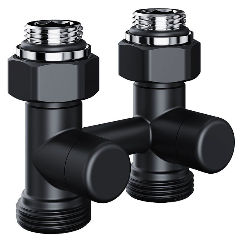 Узел нижнего подключения Royal Thermo Design RANDP11234BL прямой 1/2"х3/4" EK (черный)