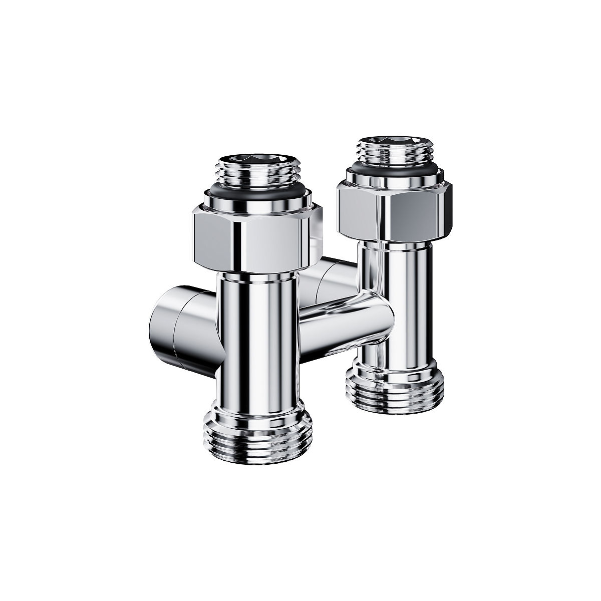 Узел нижнего подключения Royal Thermo Design прямой 1/2"х3/4"EK (хром) RANDP11234CH
