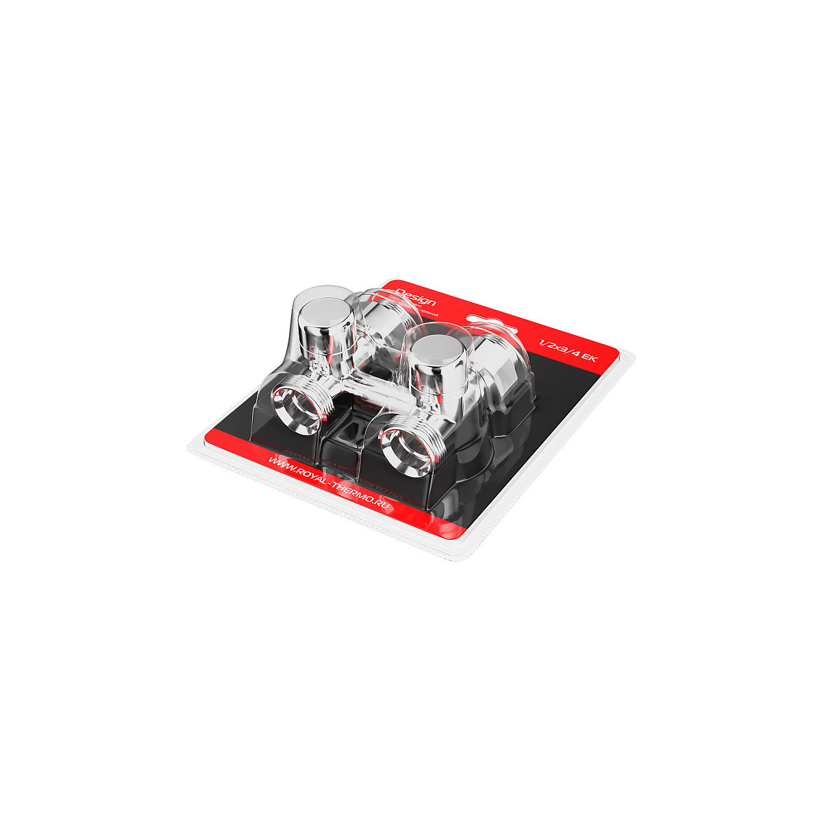 Узел нижнего подключения Royal Thermo Design прямой 1/2"х3/4"EK (хром) RANDP11234CH