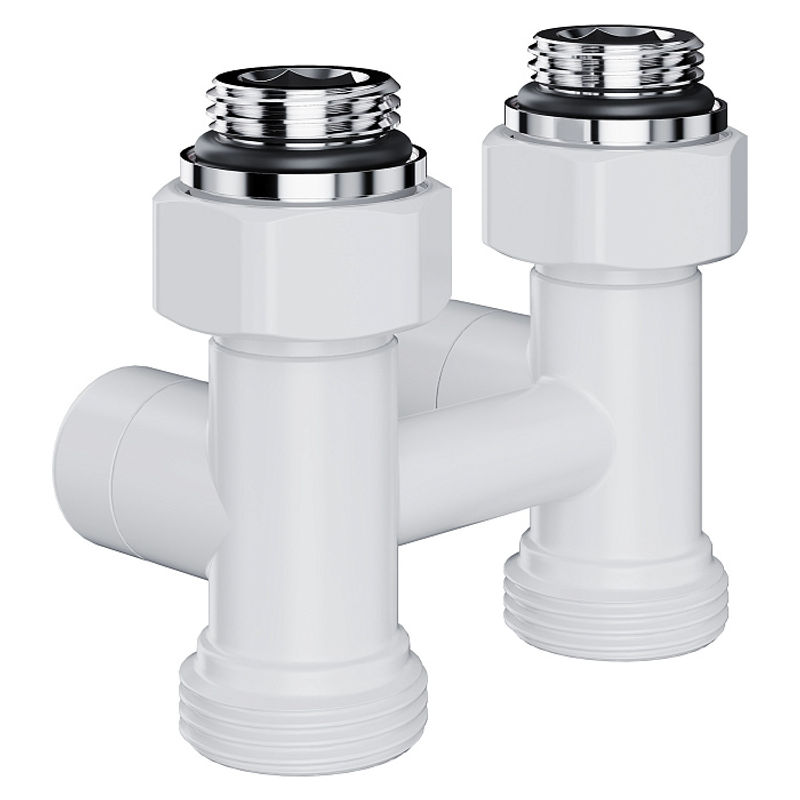 Узел нижнего подключения Royal Thermo Design RANDP11234WH прямой 1/2"х3/4" EK (белый)