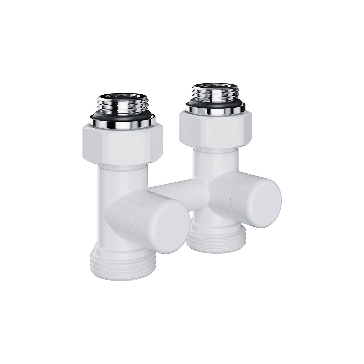 Узел нижнего подключения Royal Thermo Design прямой 1/2"х3/4" EK (белый) RANDP11234WH