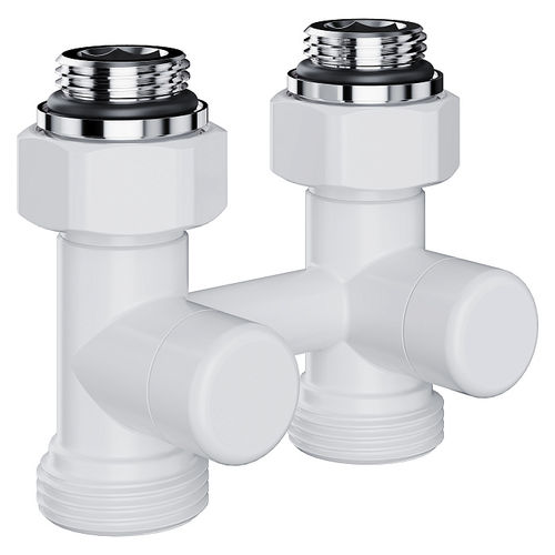 Узел нижнего подключения Royal Thermo Design RANDP11234WH прямой 1/2"х3/4" EK (белый)