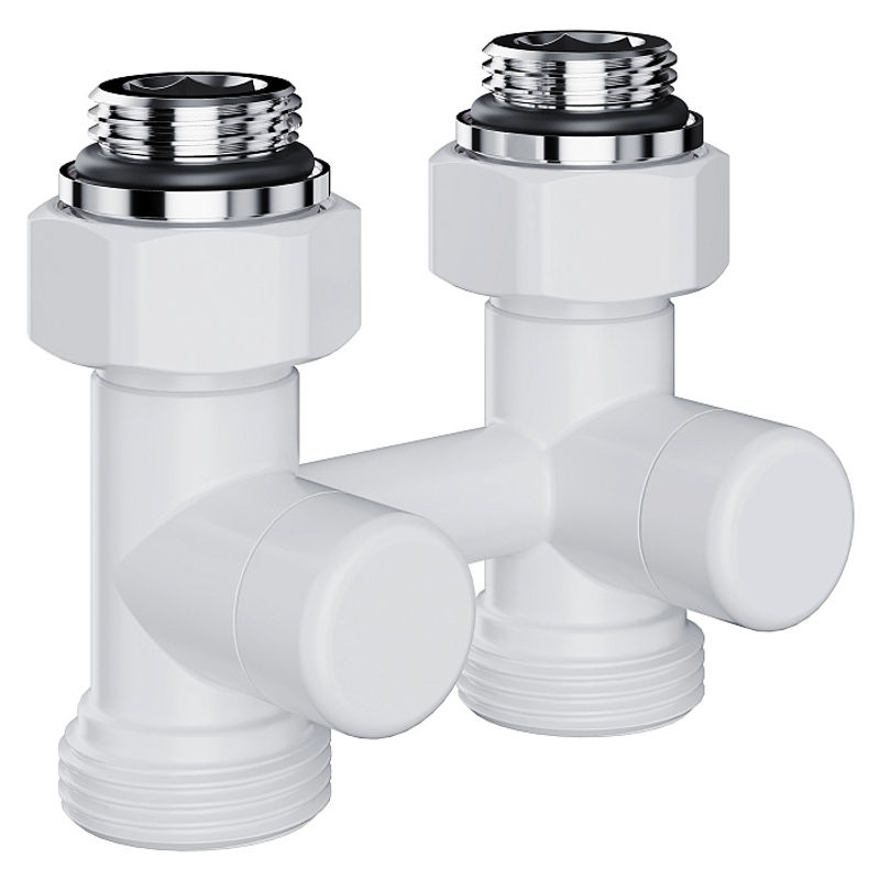 Узел нижнего подключения Royal Thermo Design RANDP11234WH прямой 1/2"х3/4" EK (белый)