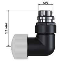Набор термостатический трехосевой Royal Thermo Design Pro RATVXT11215BL 15мм М30х1,5 (черный) — 6