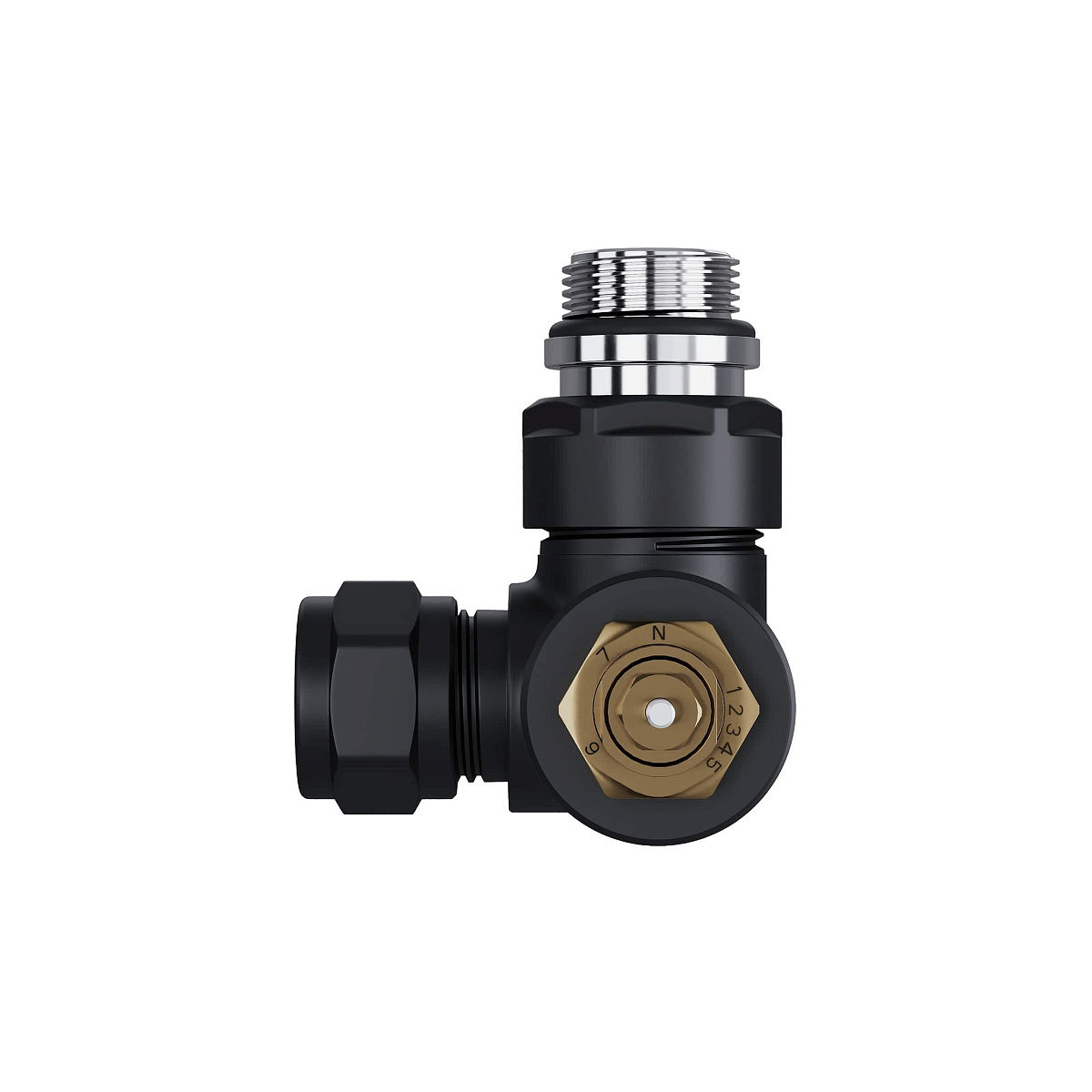 Набор термостатический трехосевой Royal Thermo Design Pro 15мм М30х1,5 (Черный) RATVXT11215BL