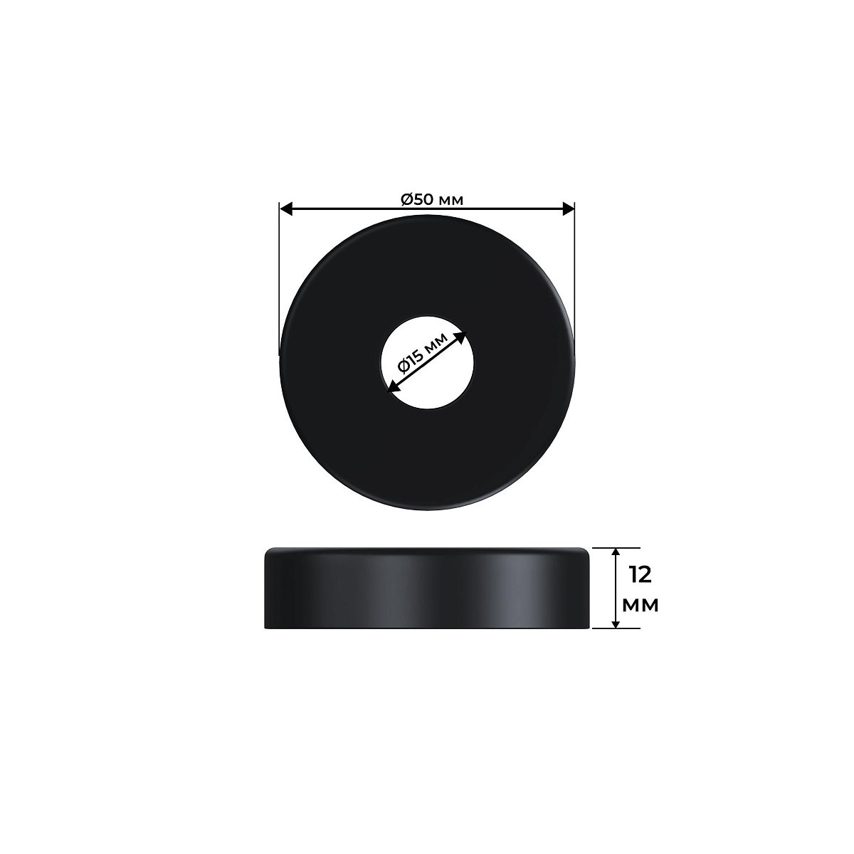 Набор термостатический трехосевой Royal Thermo Design Pro 15мм М30х1,5 (Черный) RATVXT11215BL