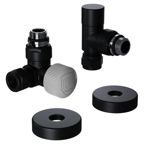 Набор термостатический трехосевой Royal Thermo Design Pro RATVXT11215BL 15мм М30х1,5 (черный)