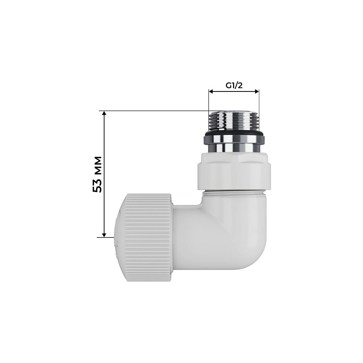 Набор термостатический трехосевой Royal Thermo Design Pro 15мм М30х1,5 (Белый) RATVXT11215WH
