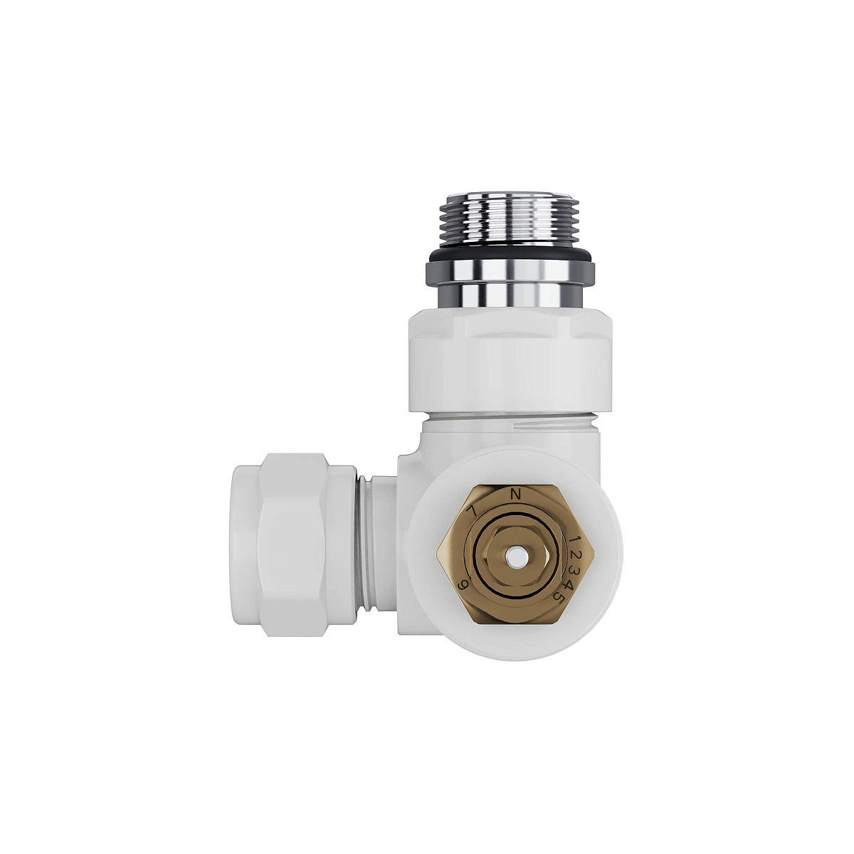 Набор термостатический трехосевой Royal Thermo Design Pro 15мм М30х1,5 (Белый) RATVXT11215WH