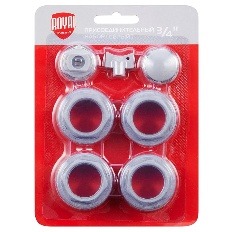Набор присоединительный Royal Thermo 3/4'' silver