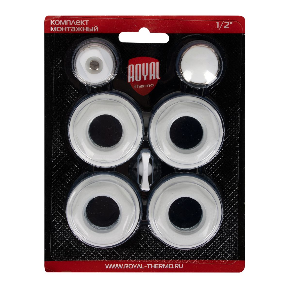 Комплект монтажный Royal Thermo 1”х 1/2" белый