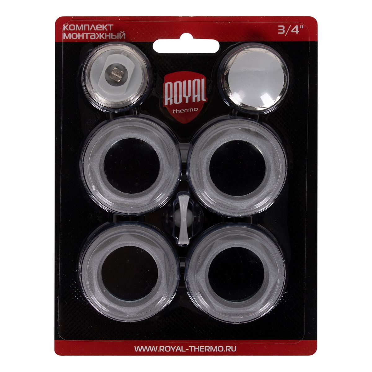 Комплект монтажный Royal Thermo 1”х 3/4" серебристый