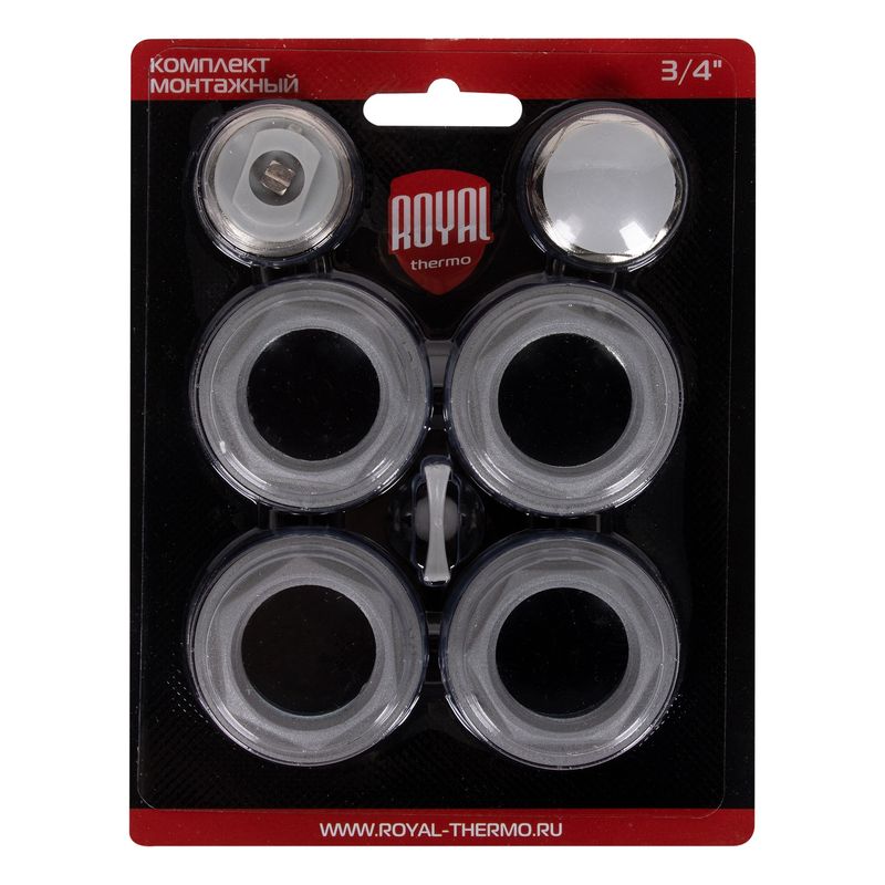 Комплект монтажный Royal Thermo 1”х 3/4" серебристый