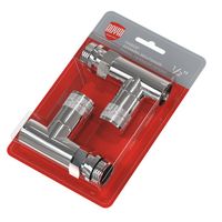 Набор дизайн-вентилей PIANO, прямой (хром) 1/2" — 1