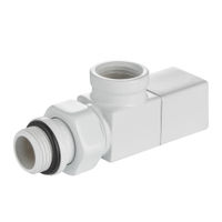 Набор дизайн-вентилей CUBE, осевой (белый) 1/2" — 2