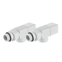 Набор дизайн-вентилей CUBE, осевой (белый) 1/2" — 4