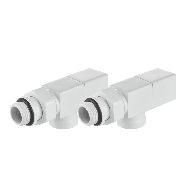 Набор дизайн-вентилей CUBE, осевой (белый) 1/2"