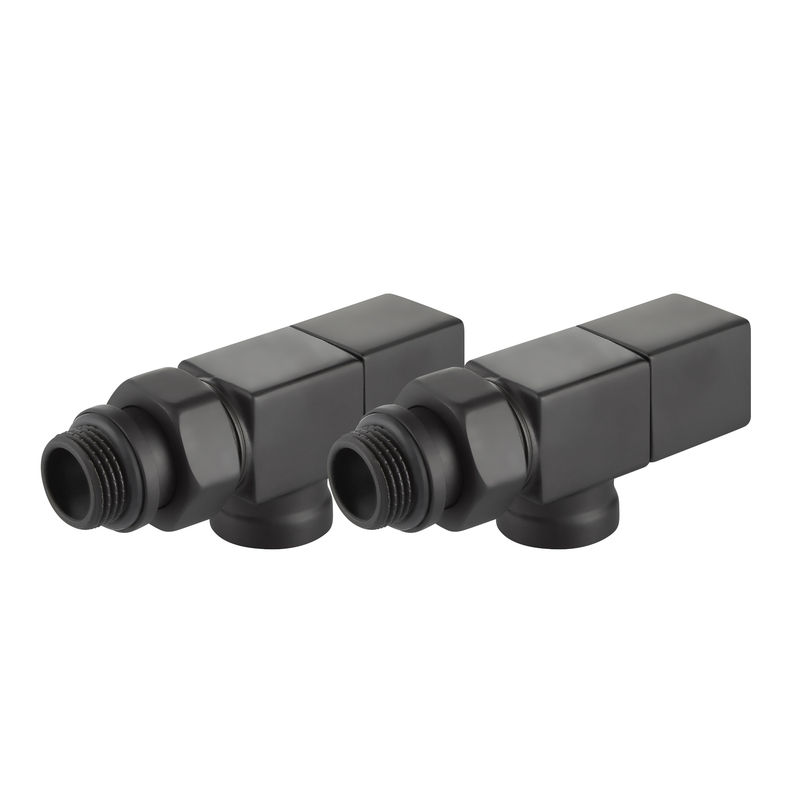 Набор дизайн-вентилей CUBE, осевой (черный) 1/2"