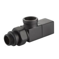 Набор дизайн-вентилей CUBE, осевой (черный) 1/2" — 2