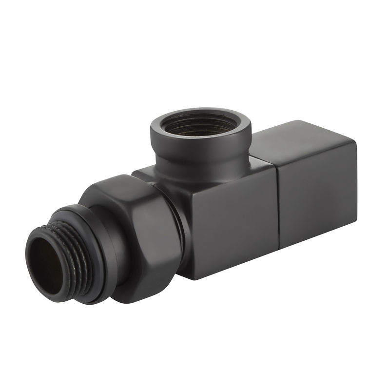 Набор дизайн-вентилей CUBE, осевой (черный) 1/2"