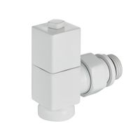 Набор дизайн-вентилей CUBE, угловой (белый) 1/2" — 4