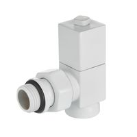 Набор дизайн-вентилей CUBE, угловой (белый) 1/2" — 2