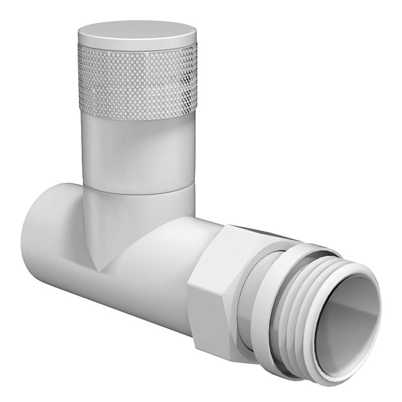 Набор дизайн-вентилей PIANO, прямой (белый) 1/2"