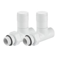 Набор дизайн-вентилей PIANO, прямой (белый) 1/2" — 4