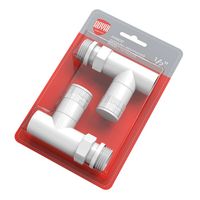 Набор дизайн-вентилей PIANO, прямой (белый) 1/2" — 1