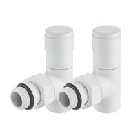 Набор дизайн-вентилей PIANO, угловой (белый) 1/2" — 3