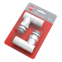 Набор дизайн-вентилей PIANO, угловой (белый) 1/2" — 1