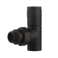 Набор дизайн-вентилей PIANO, угловой (черный) 1/2" — 4