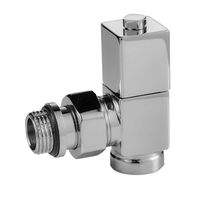 Набор дизайн-вентилей CUBE, угловой (хром) 1/2" — 2