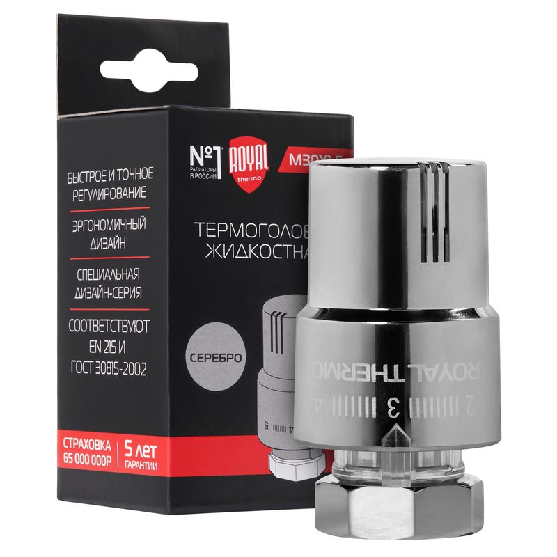 Термоголовка жидкостная Royal Thermo М30х1,5 (хром) RTO 08.02