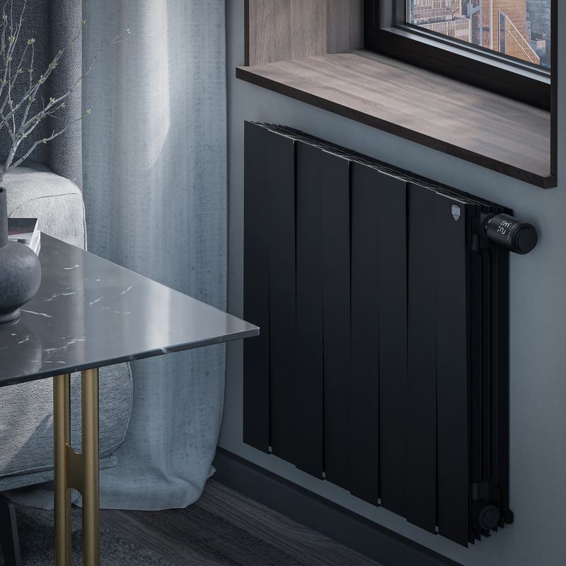 Радиатор биметаллический Royal Thermo PianoForte 500 Noir Sable VDR80 - 8 секц.