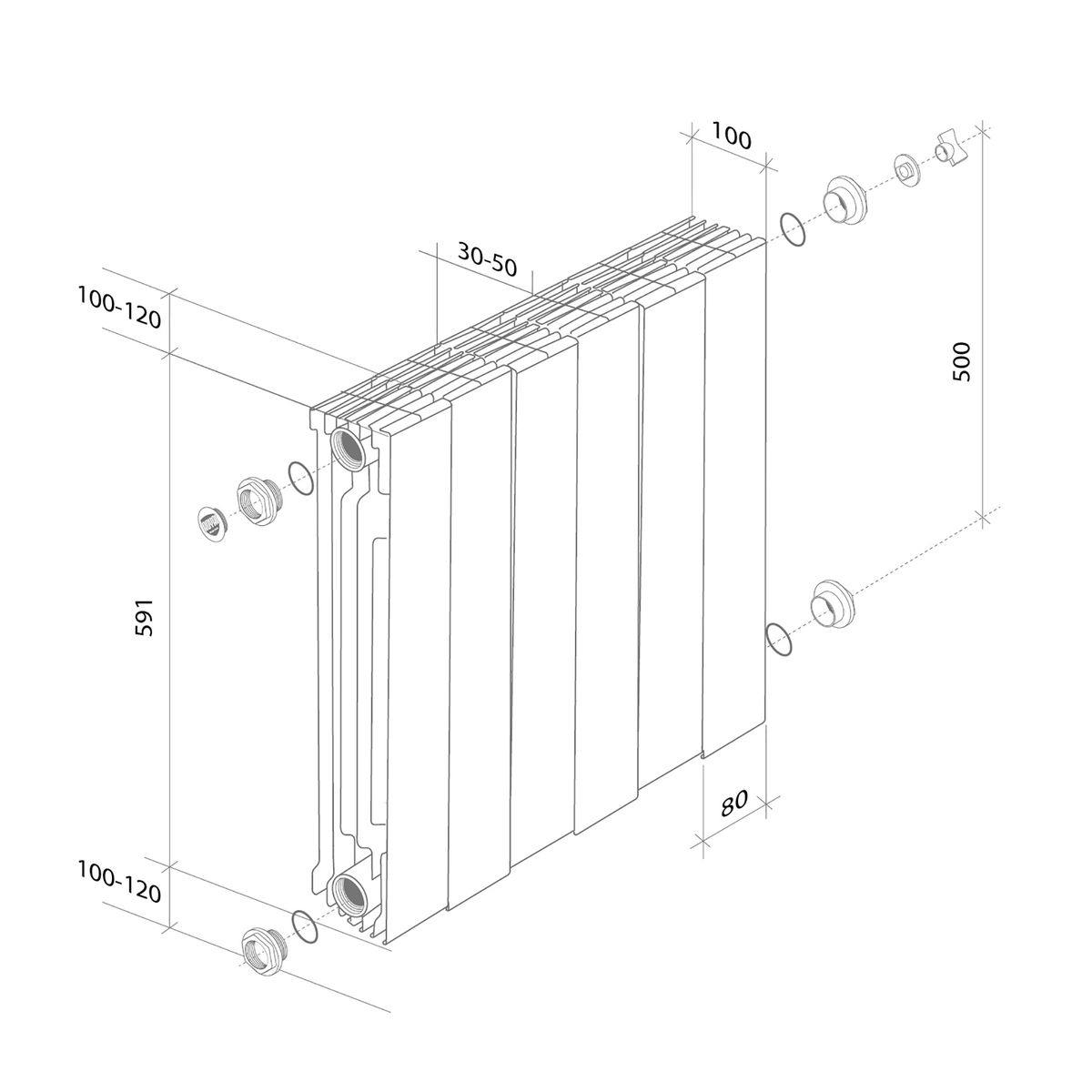 Royal Thermo PianoForte 500 Серебристый