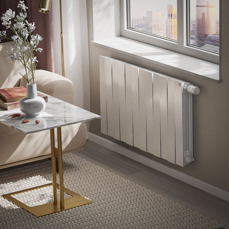 Радиатор биметаллический Royal Thermo PianoForte 500 Bianco Traffico VDR80 - 12 секц.