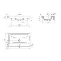 Раковина Cersanit Moduo 80 см широкая / S-UM-MOD80/1 — 4