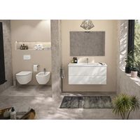 Унитаз подвесной с инсталляцией Ideal Standard Tesi Aquablade с кнопкой Oleas M2 S0079R0121AC белая — 7