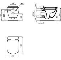 Унитаз подвесной с инсталляцией Ideal Standard Tesi Aquablade с кнопкой Oleas M3 S0079R0123AA хром — 9