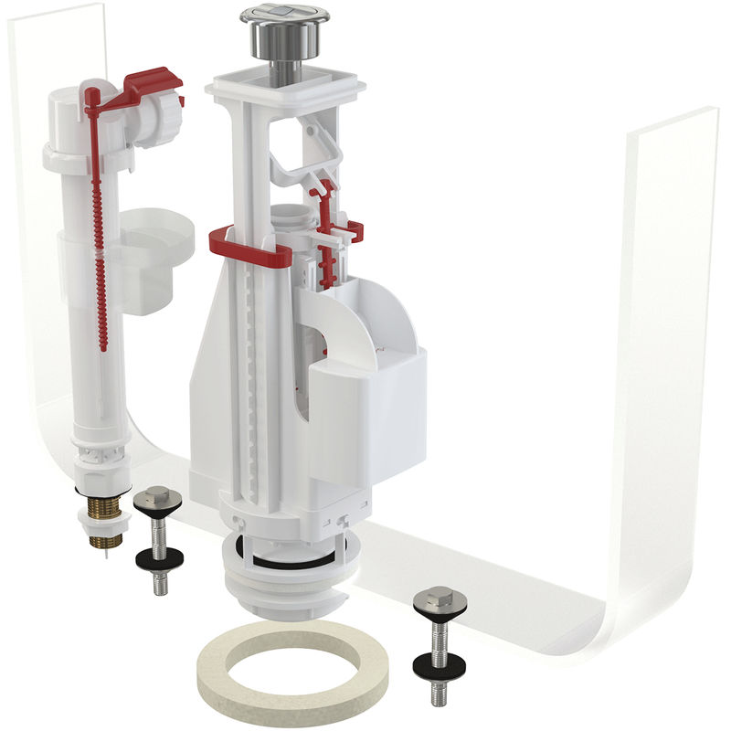 Выпускной комплект AlcaDrain (AlcaPlast) SA08ASK 1/2" CHROM с двойной кнопкой, впускной механизм