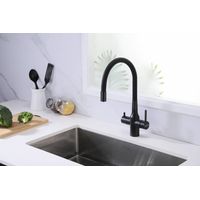 Смеситель для кухни Paulmark Salix Sa213419-418(BLM) черный металлик — 2