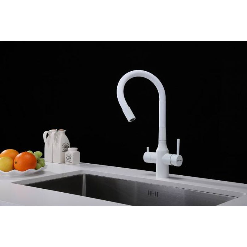 Смеситель для кухни Paulmark Salix Sa213419-431(WH) белый матовый