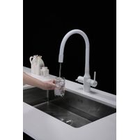 Смеситель для кухни Paulmark Salix Sa213419-431(WH) белый матовый — 4