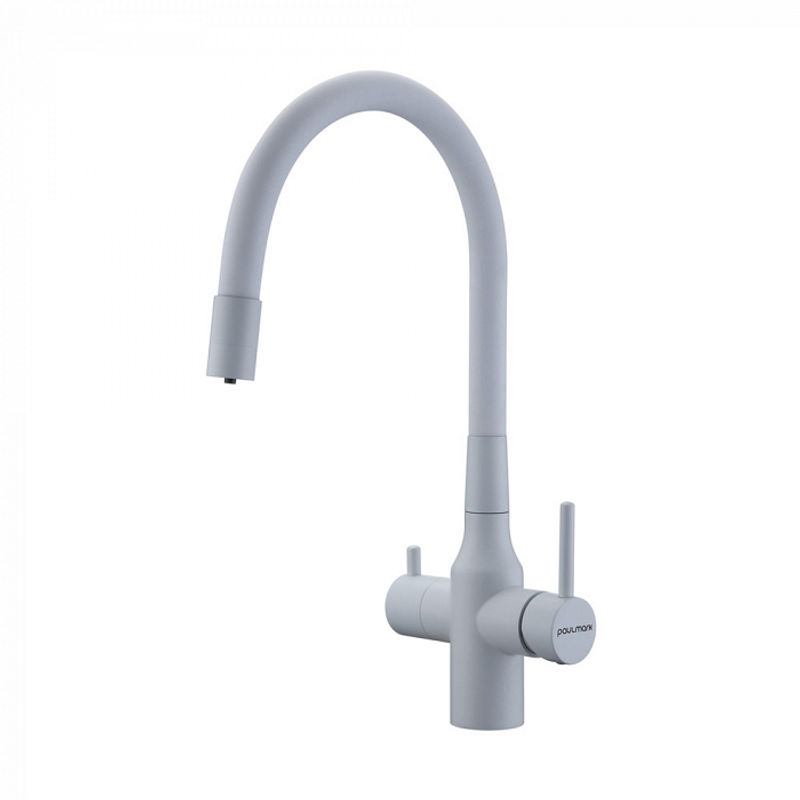 Смеситель для кухни Paulmark Salix Sa213419-431(WH) белый матовый