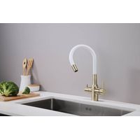 Смеситель для кухни Paulmark Salix Sa213419-BRw бронза/белый — 5